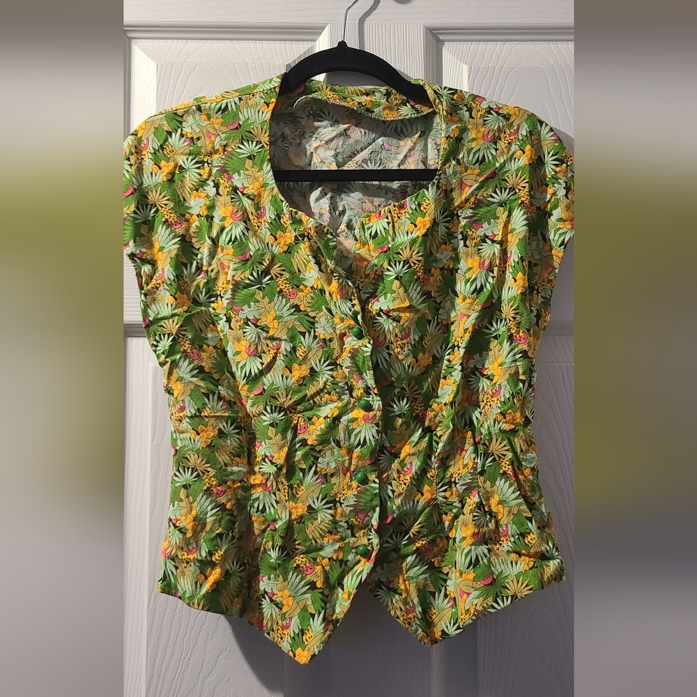 Tropical Print Blouse
